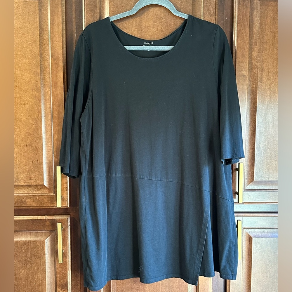 J. Jill Classic Black Tunic Top